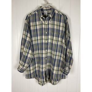 Brooks Brothers Regent Linen Plaid Buttondown Shirt - Large‎